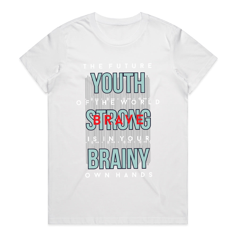 Brave & Brainy – Future Youth Power Tee