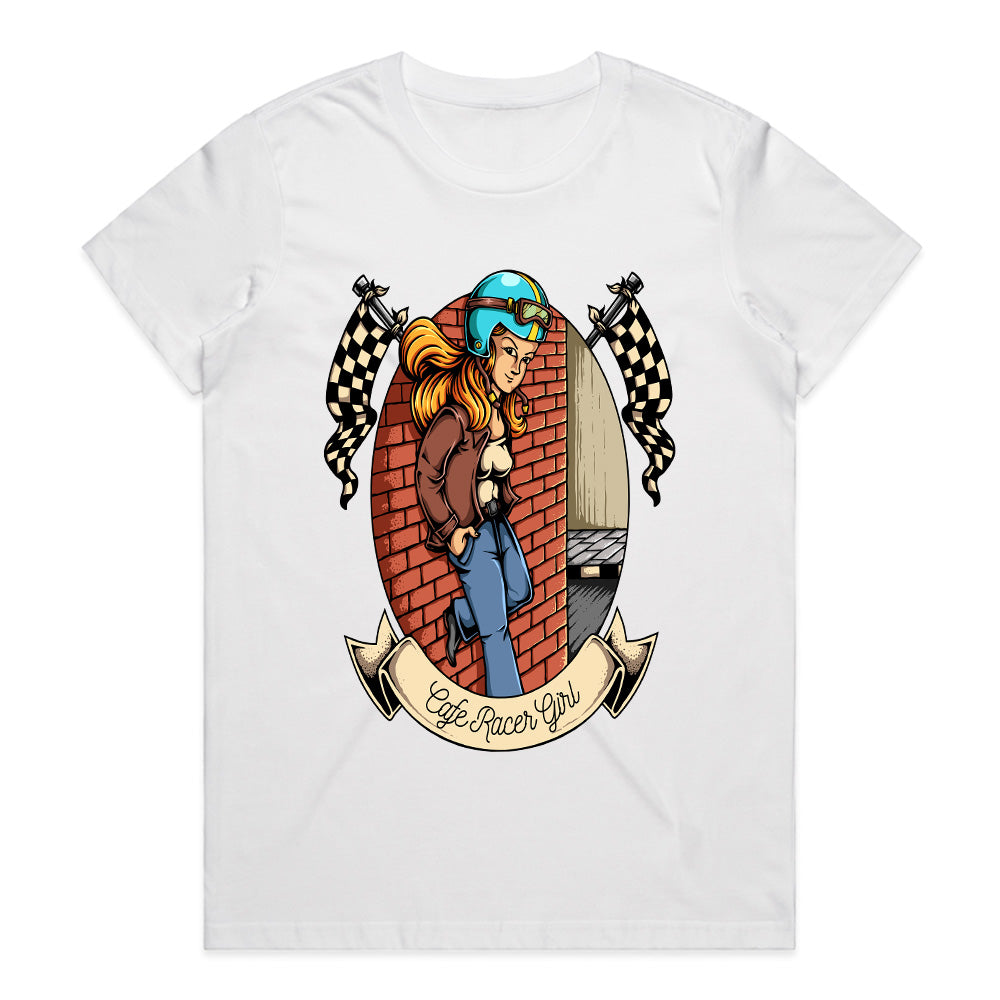 Throttle Beauty: Café Racer Girl Tee