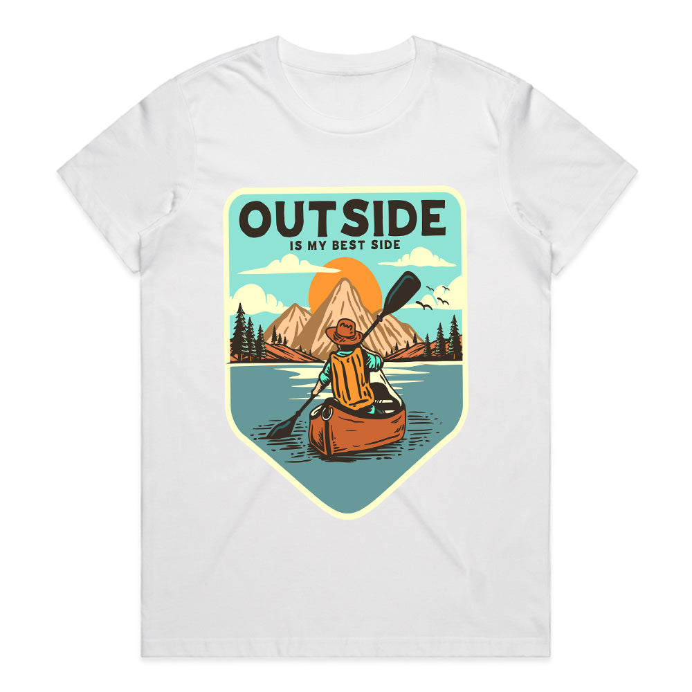 Outside Is My Best Side - Adventure Canoe Tee