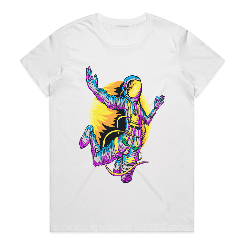 Cosmic Drift - Neon Astronaut Adventure Tee