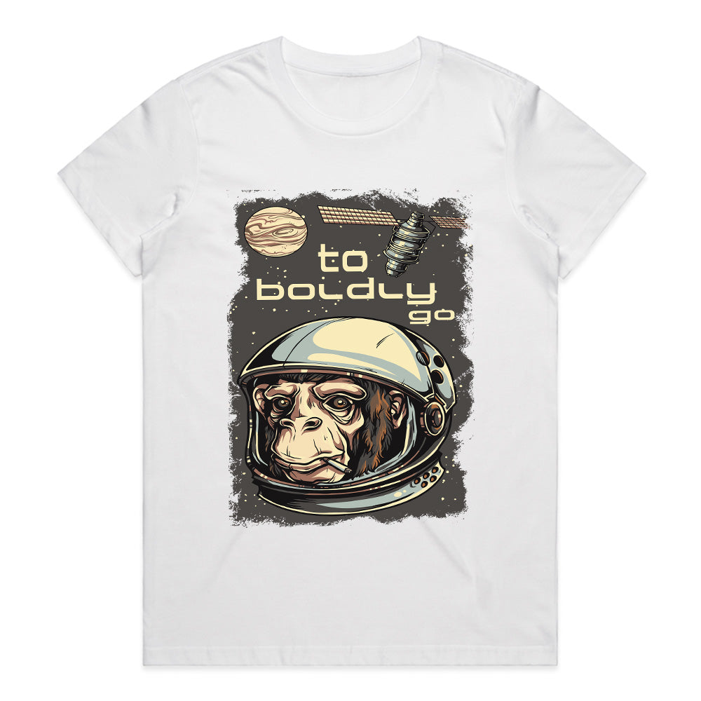Space Chimp Explorer - To Boldly Go Tee