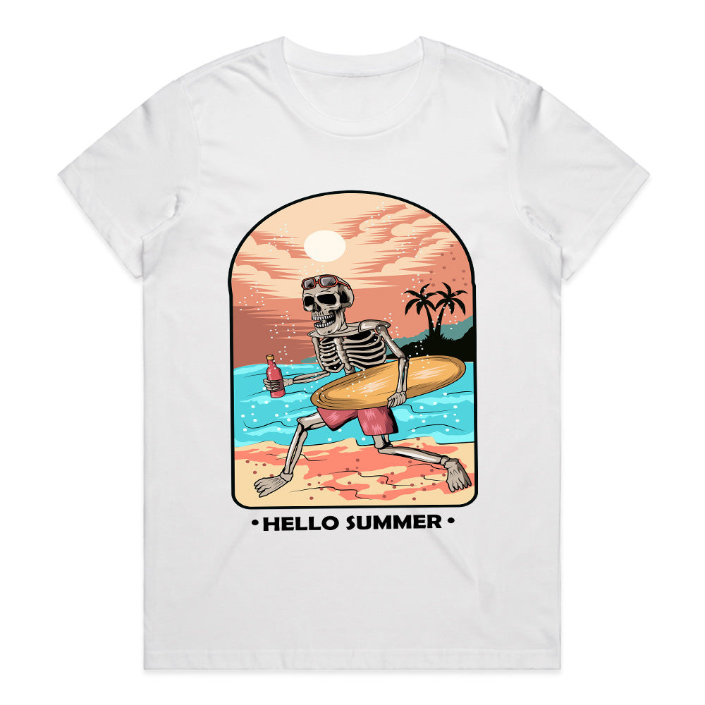 Skeleton Surfer: Eternal Summer Vibes Tee