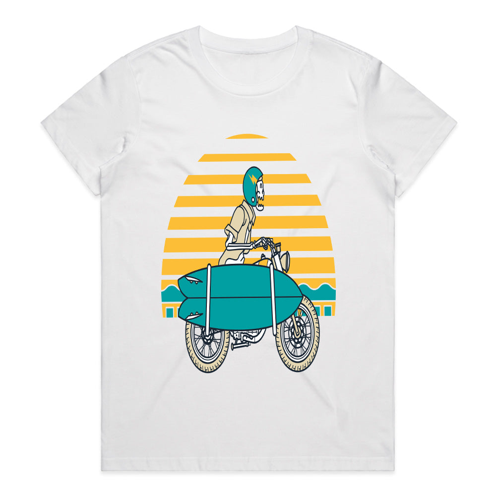 Sunset Rider: Skeleton Surf Escape Tee