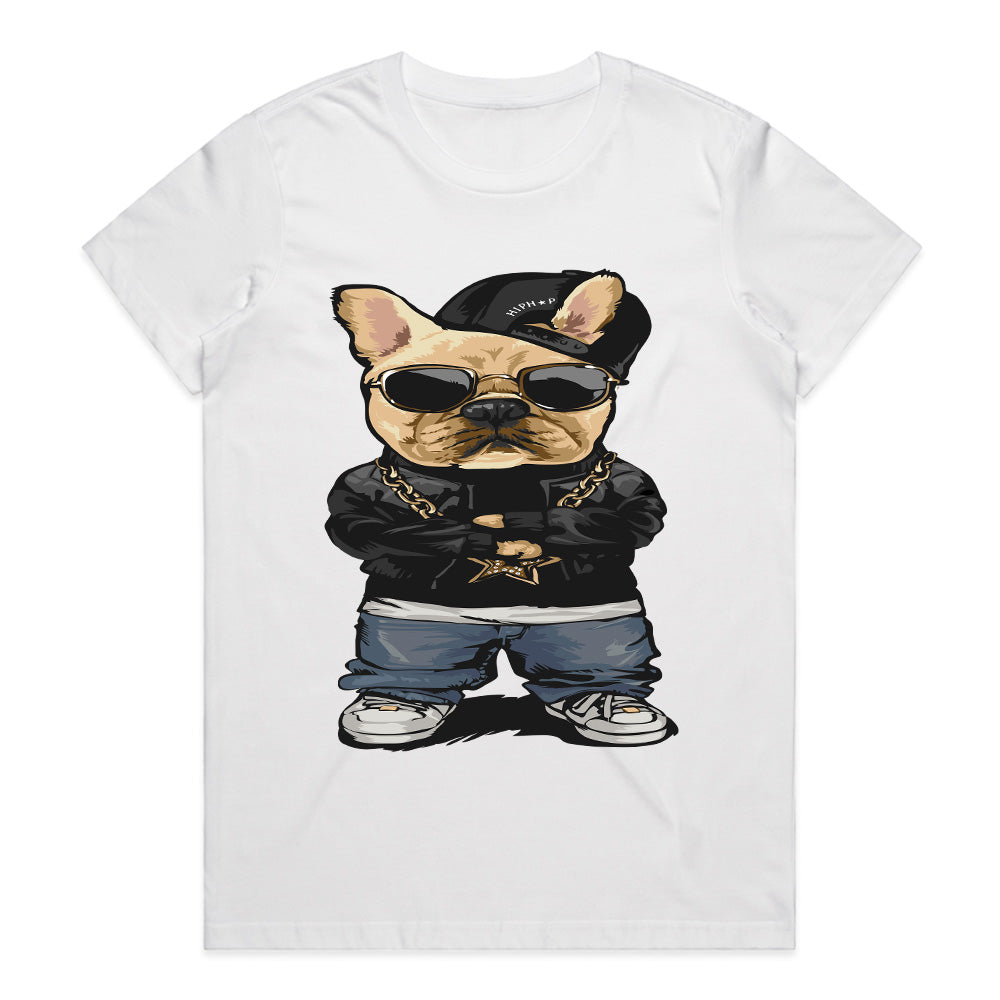Bulldog Swagger: Hip-Hop Pup Tee