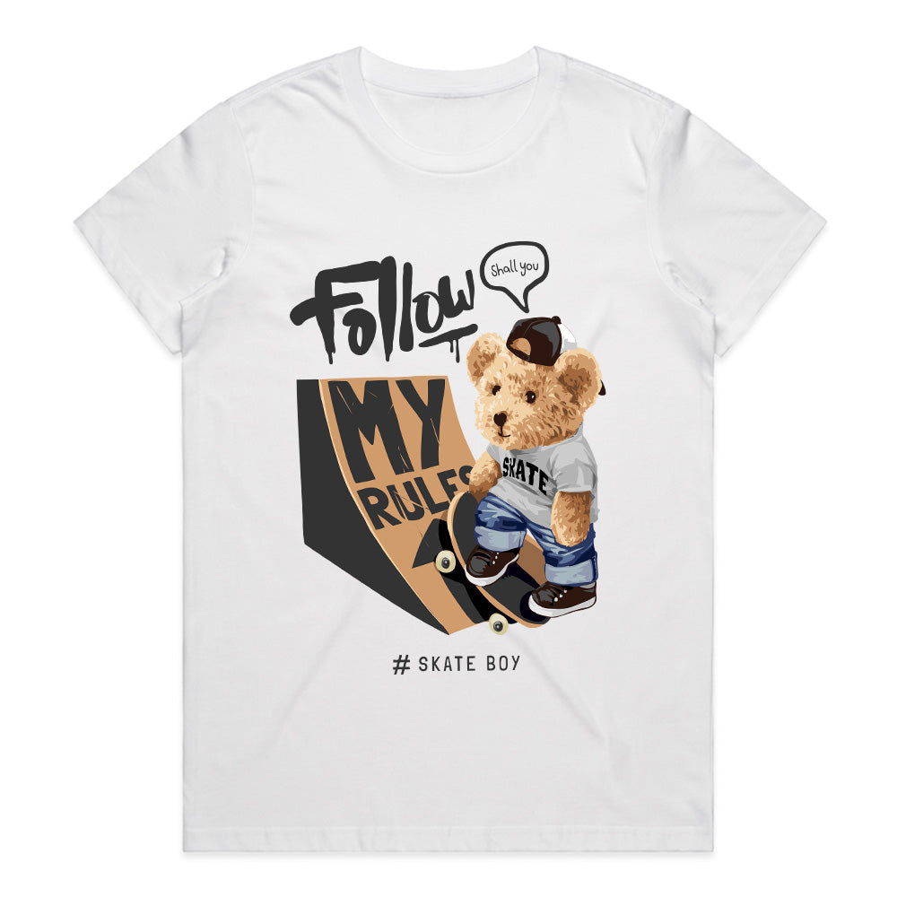 Skate Boy Bear: My Rules Tee