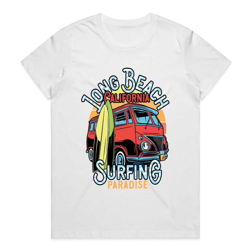 Surf Van Escape – Long Beach Paradise Tee