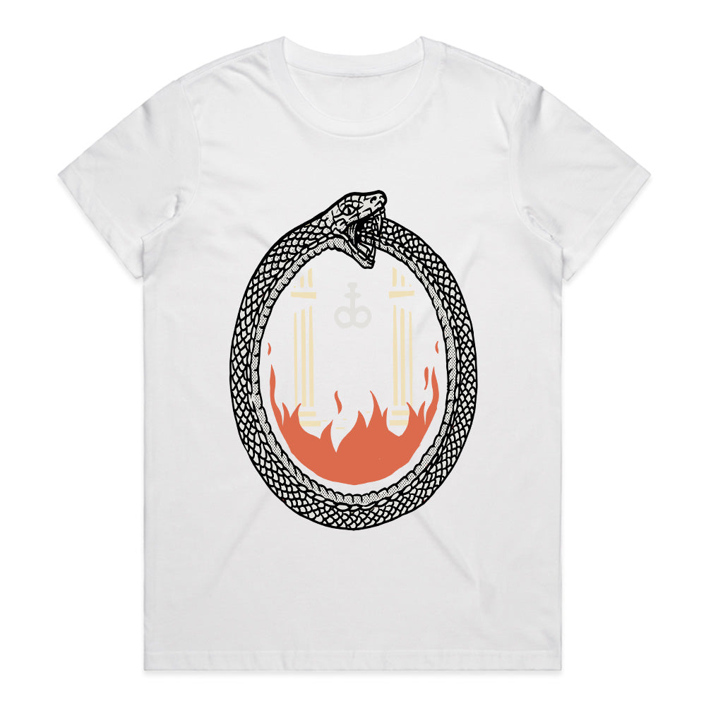 Ouroboros Flame Tee – Eternity Through Destruction