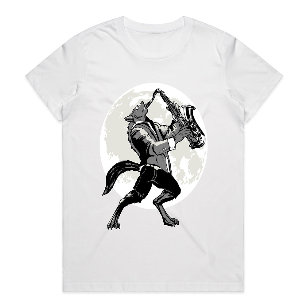 Moonlight Howl – Sax Werewolf Groove Tee