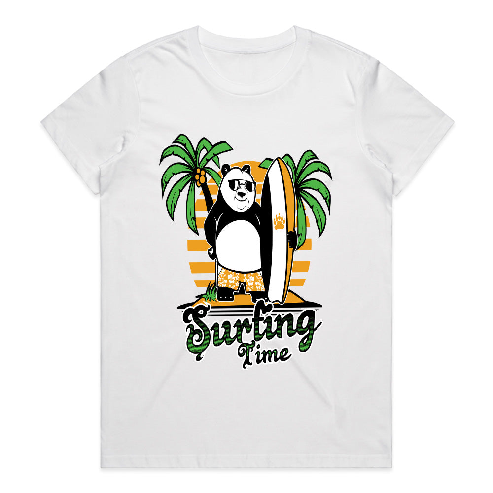 Surf & Chill – Panda Wave Rider Tee