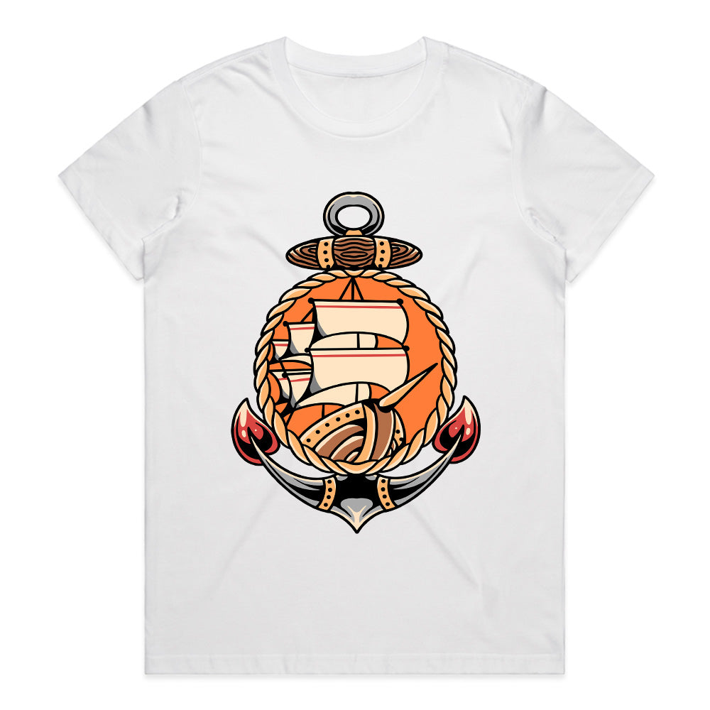 Nautical Legends – Anchor & Ship Emblem Tee