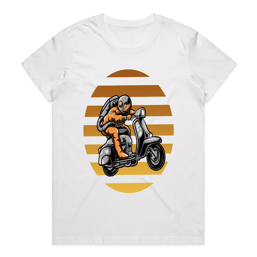 Solar Cruise: Astronaut on a Vespa Tee