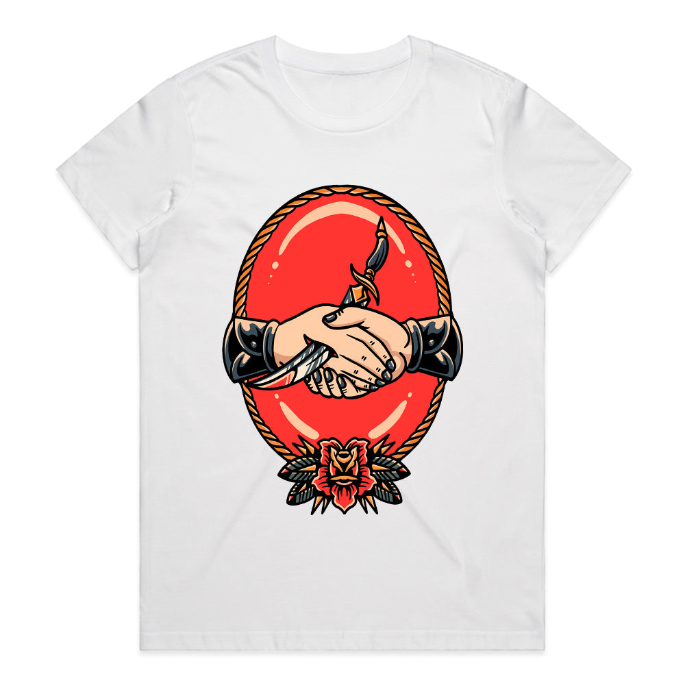 Deadly Deal: Handshake of Betrayal Tee