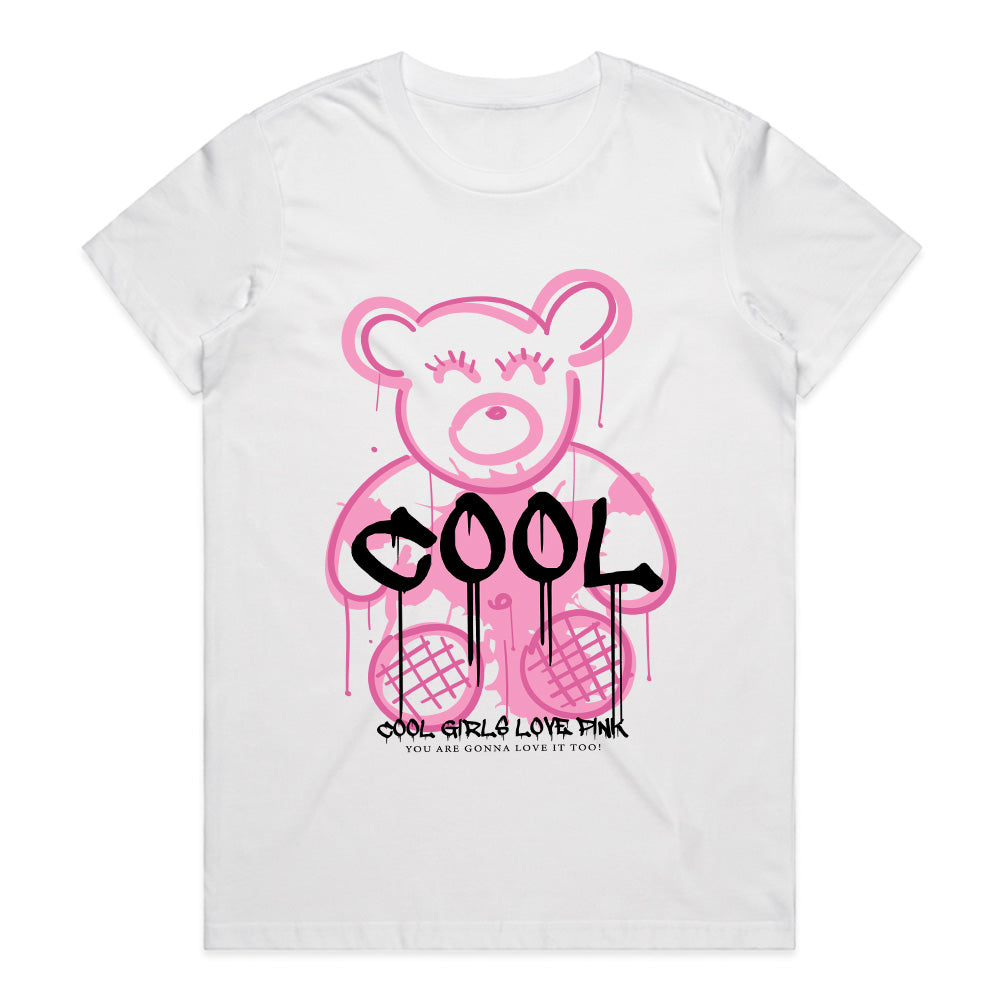 Cool Drip Bear – Pink Graffiti Queen Tee