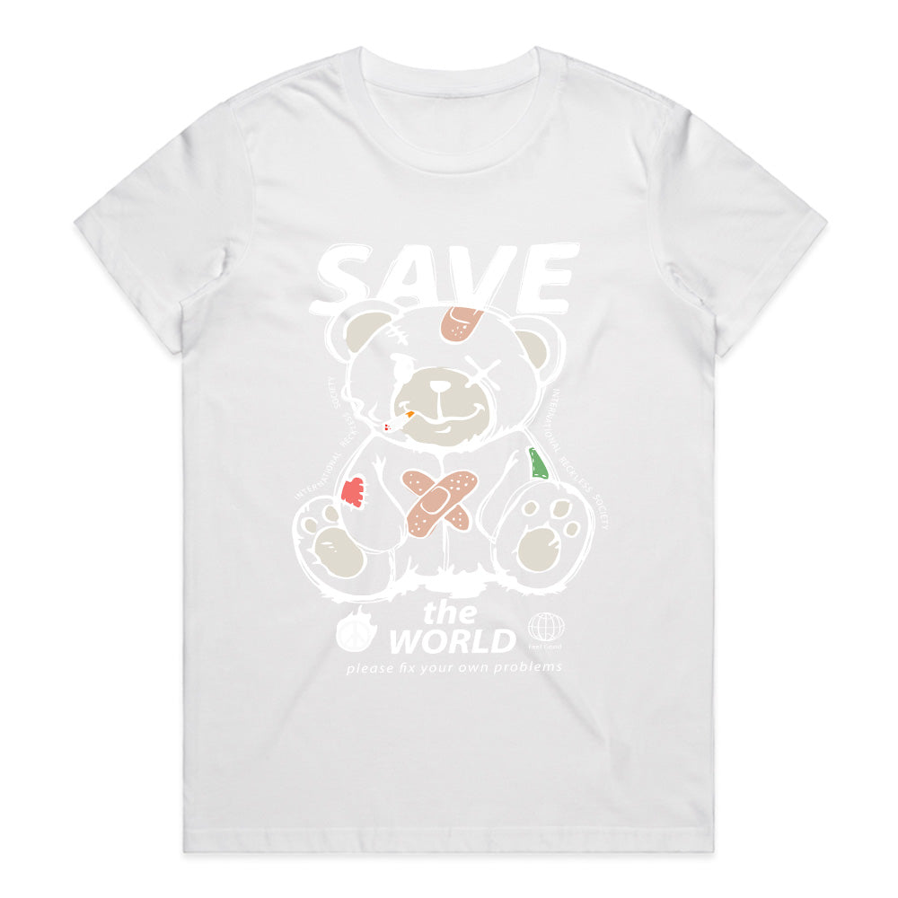 Broken Earth Bear – Save the World Tee