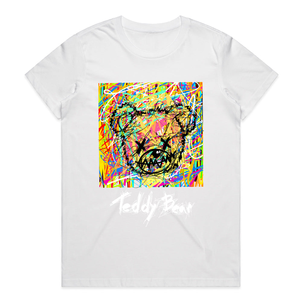 Chaotic Cuddles – Abstract Teddy Riot Tee
