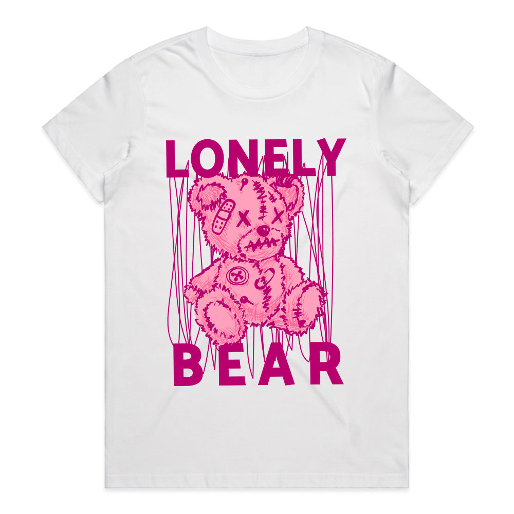 Lonely Strings – Stitched Silence Bear Tee