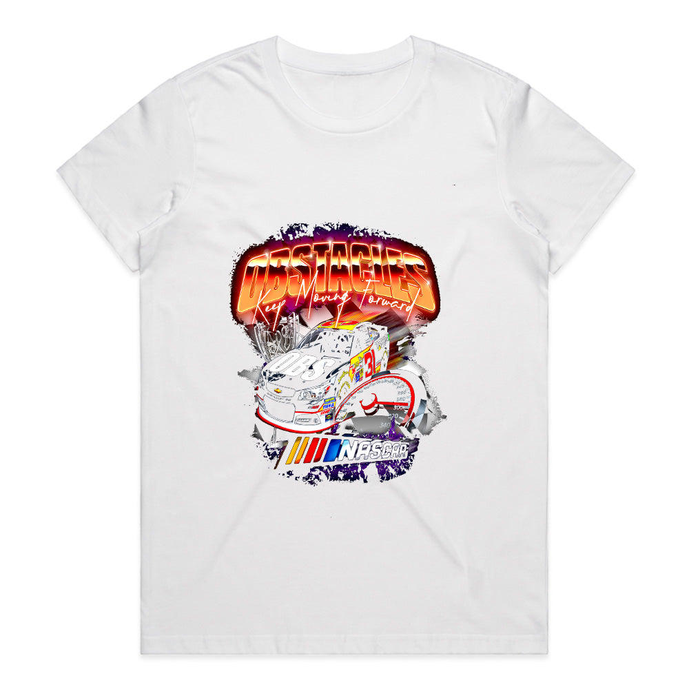 Obstacles NASCAR Racing T-Shirt – Keep Moving Forward Edition