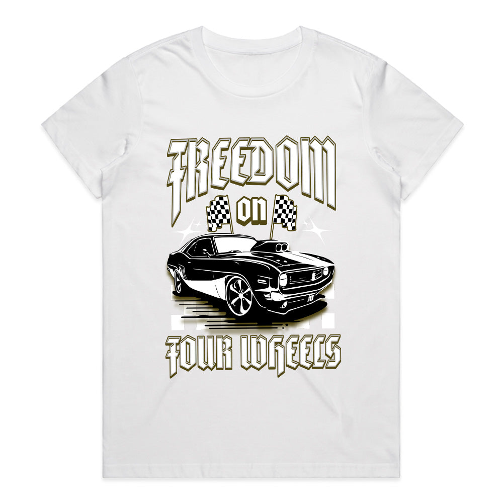 Freedom On Four Wheels: Muscle Car Power T-Shirt