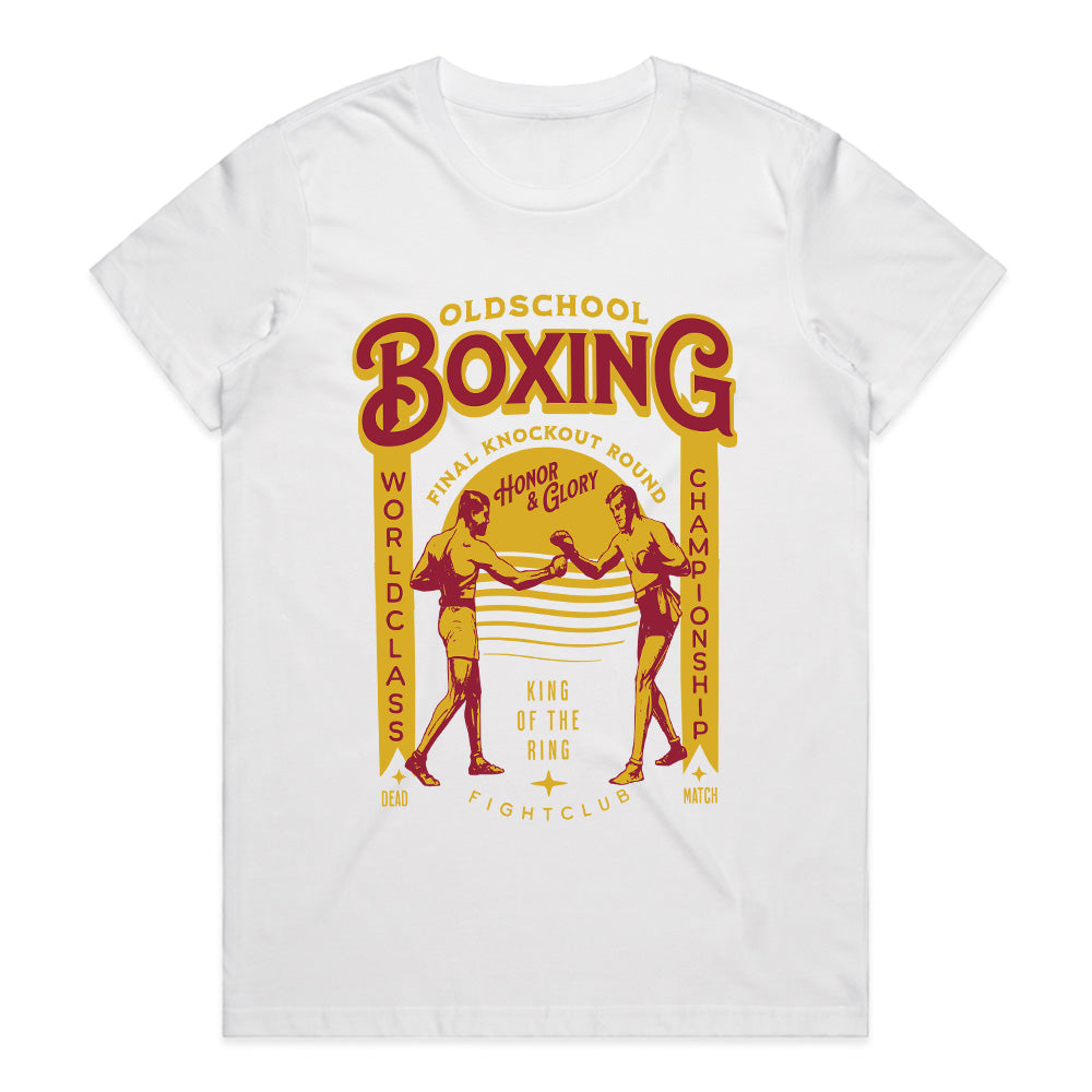 "Old School Boxing" Vintage Fight Club T-Shirt – Classic Champion Spirit