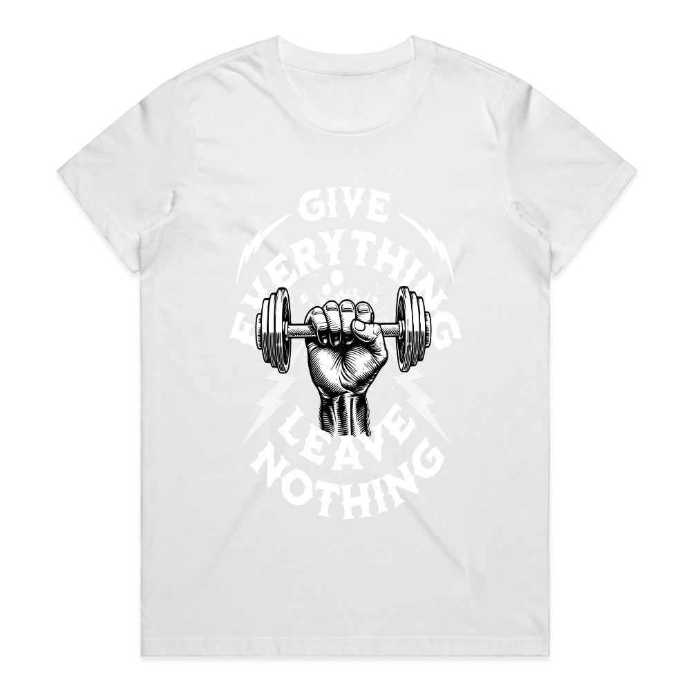 Give Everything, Leave Nothing – Hardcore Gym Motivation T-Shirt