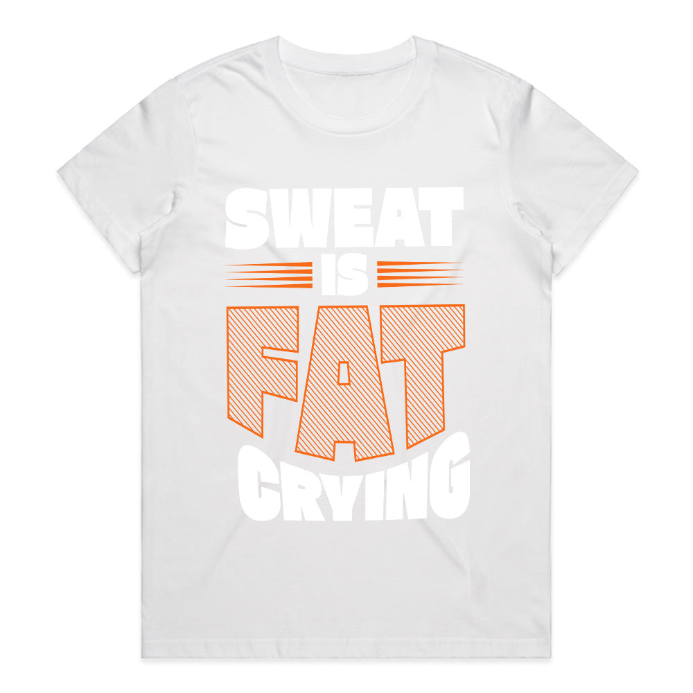 Sweat is Fat Crying – Funny Motivational Gym T-Shirt | Workout & Fitness Tee