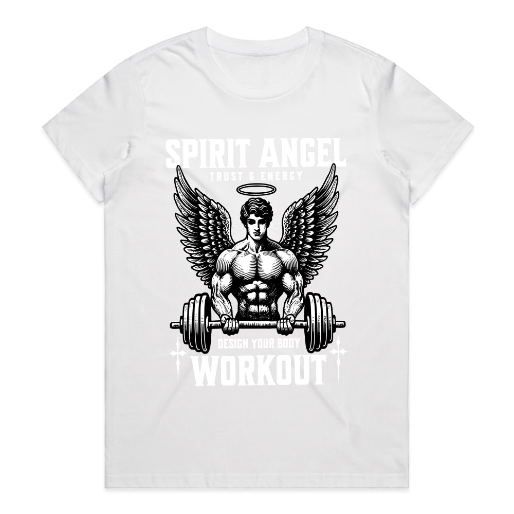 "Spirit Angel Workout" Gym T-Shirt – Trust, Energy & Strength