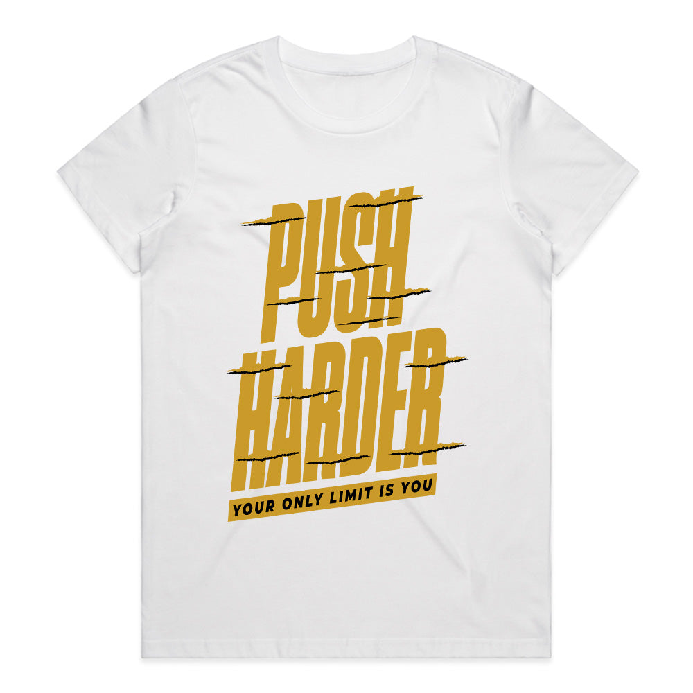 "Push Harder" Motivational Gym T-Shirt – Your Only Limit Is You