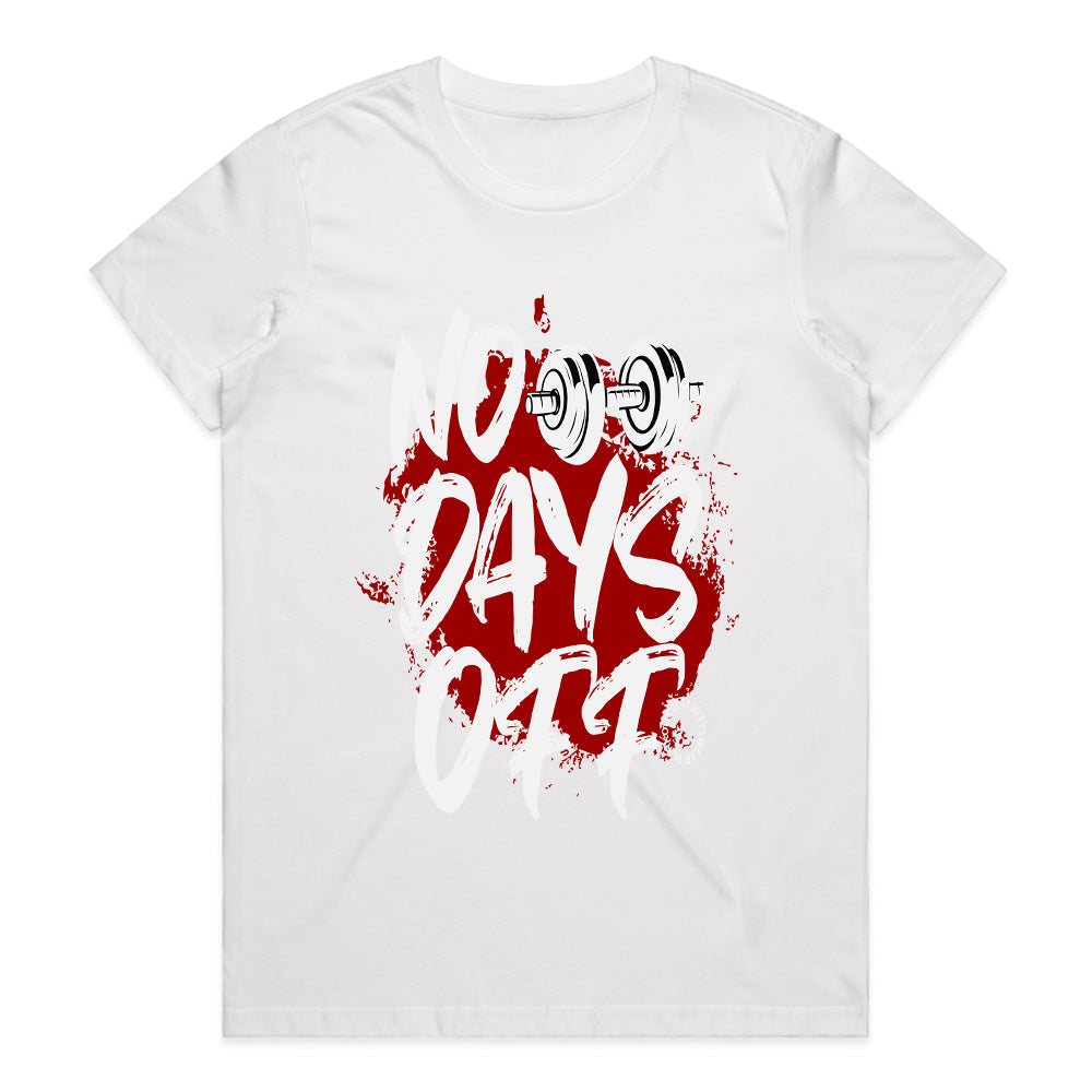 "No Days Off" Hardcore Gym T-Shirt – Relentless Training Mindset