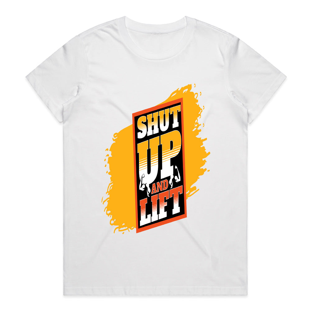 "Shut Up and Lift" Motivational Gym T-Shirt – No Excuses, Just Gains