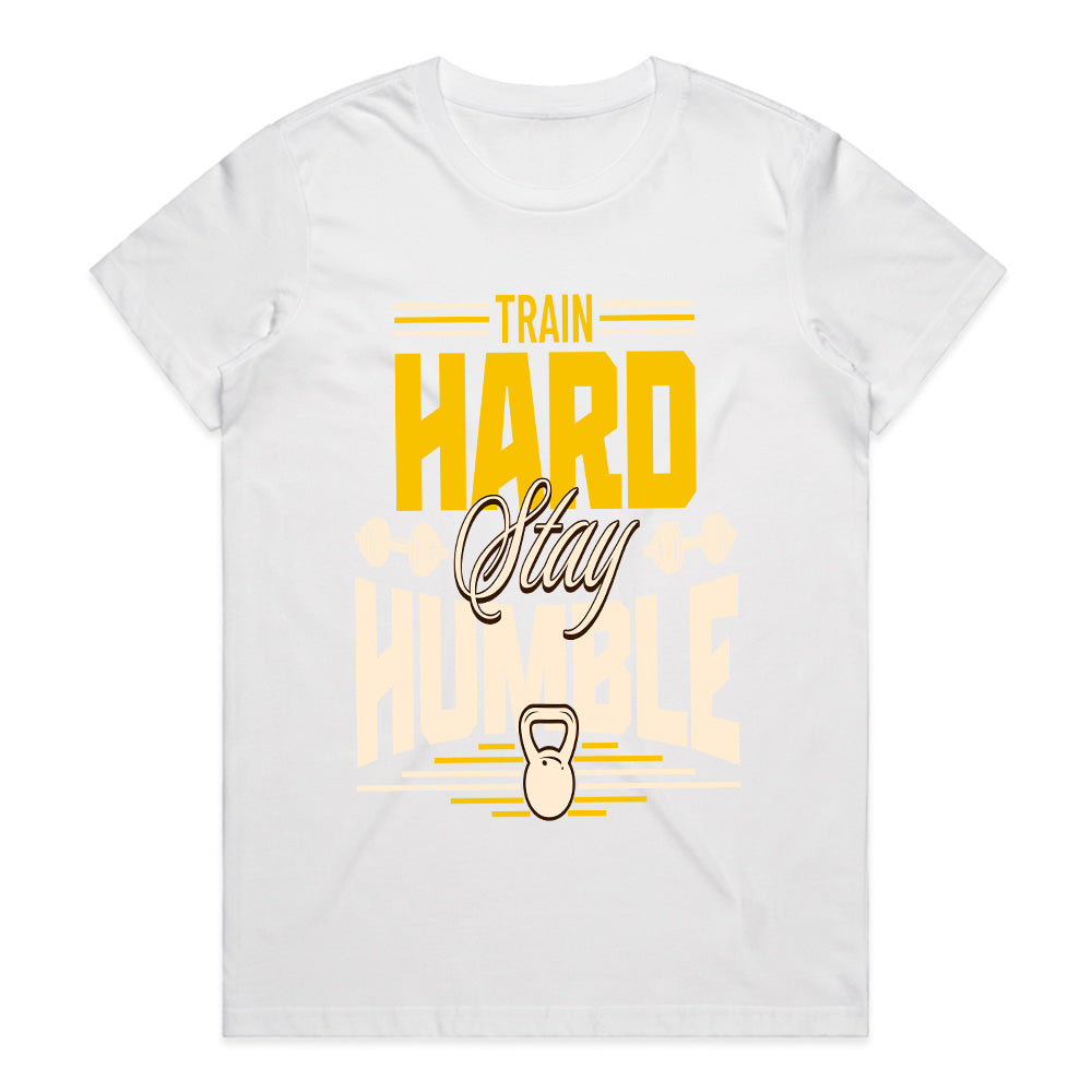 "Train Hard, Stay Humble" Motivational Gym T-Shirt – Strength Meets Character