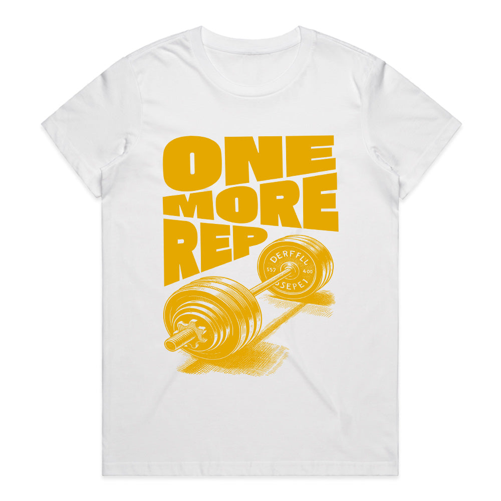 "One More Rep" Motivational Gym T-Shirt – Bold Fitness Apparel for Strength Training