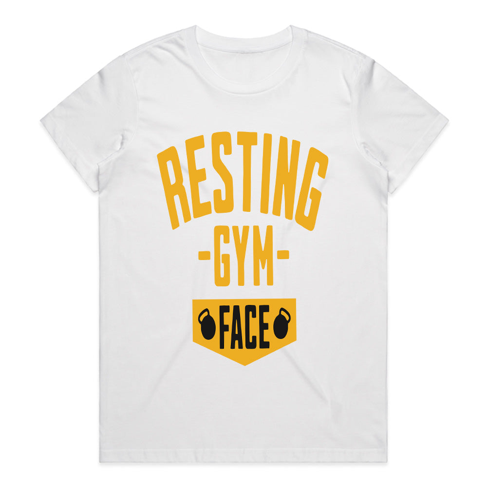 Resting Gym Face T-Shirt – Funny & Motivational Fitness Tee