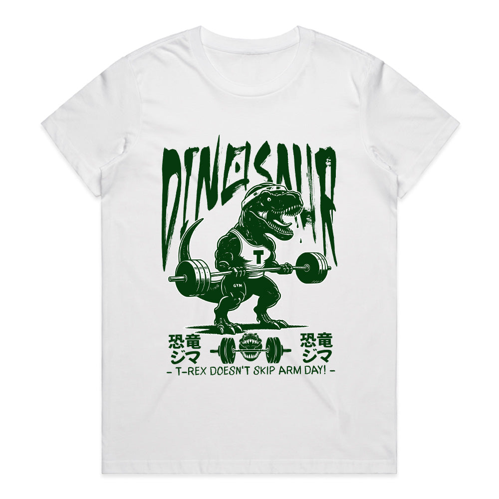 "T-Rex Gym Workout T-Shirt – Dinosaur Fitness Motivational Tee"