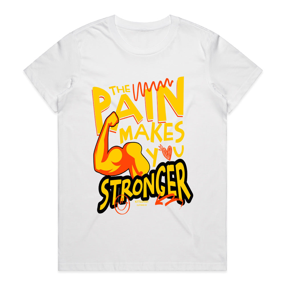 "The Pain Makes You Stronger" Motivational Gym T-Shirt – Embrace the Grind