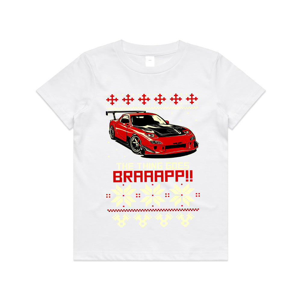 The Thing Goes BRAAAP!! – RX-7 Rotary Ugly Christmas Sweater T-Shirt