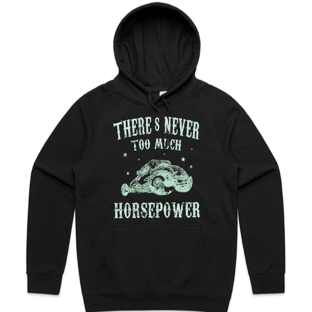 There's Never Too Much Horsepower" Hot Rod T-Shirt – Ultimate Speed Lover’s Tee!