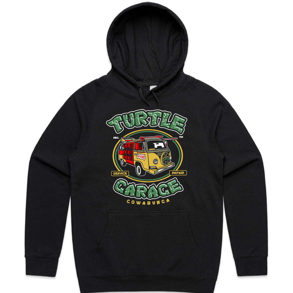 Turtle Garage – Cowabunga Classic Van T-Shirt  Retro Cartoon Vibes