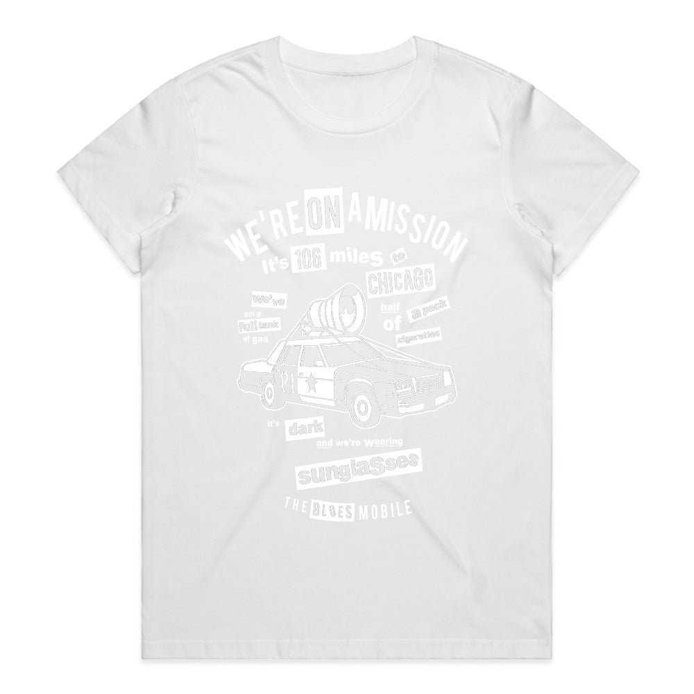 106 Miles to Chicago - Blues Mobile Mission Quote T-Shirt