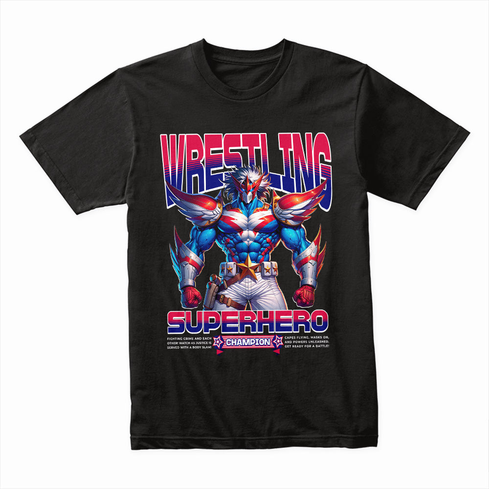 Wrestling Superhero Champion T-Shirt – Ultimate Battle Warrior