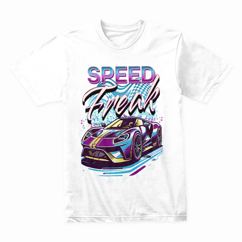 "Speed Freak" Neon Street Racing Sports Car T-Shirt – Futuristic Turbocharged Racer Tee