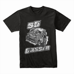 55 Gasser Hot Rod T-Shirt – Vintage Drag Racing Distressed Tee