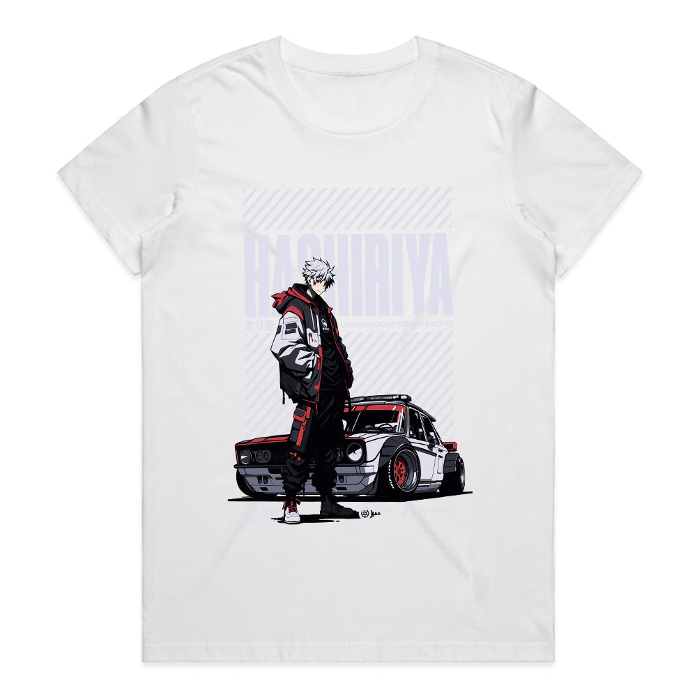Hashiriya" Underground Street Racer T-Shirt – JDM Anime Drift Aesthetic