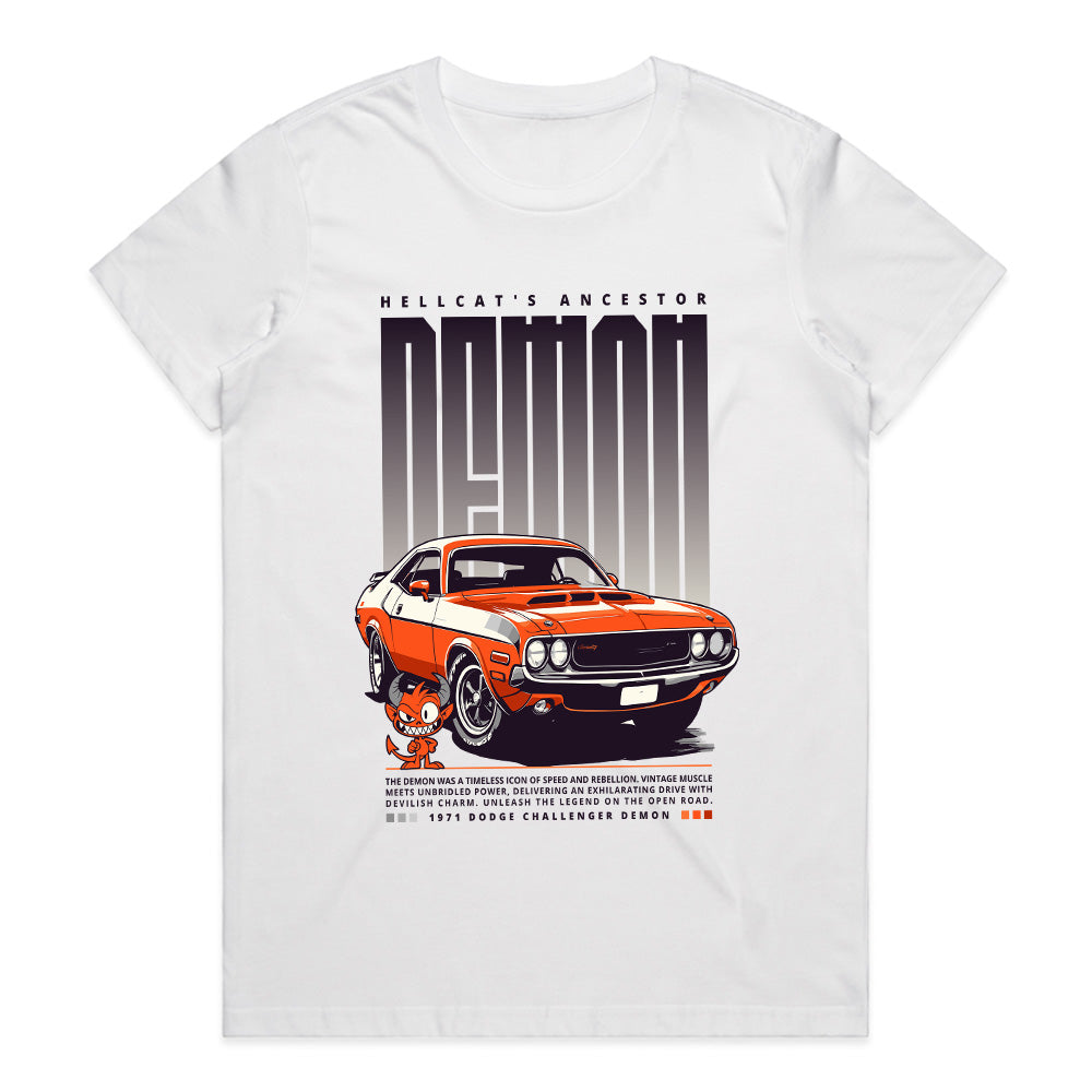Demon – Hellcat's Ancestor" Muscle Car T-Shirt – Classic American Power