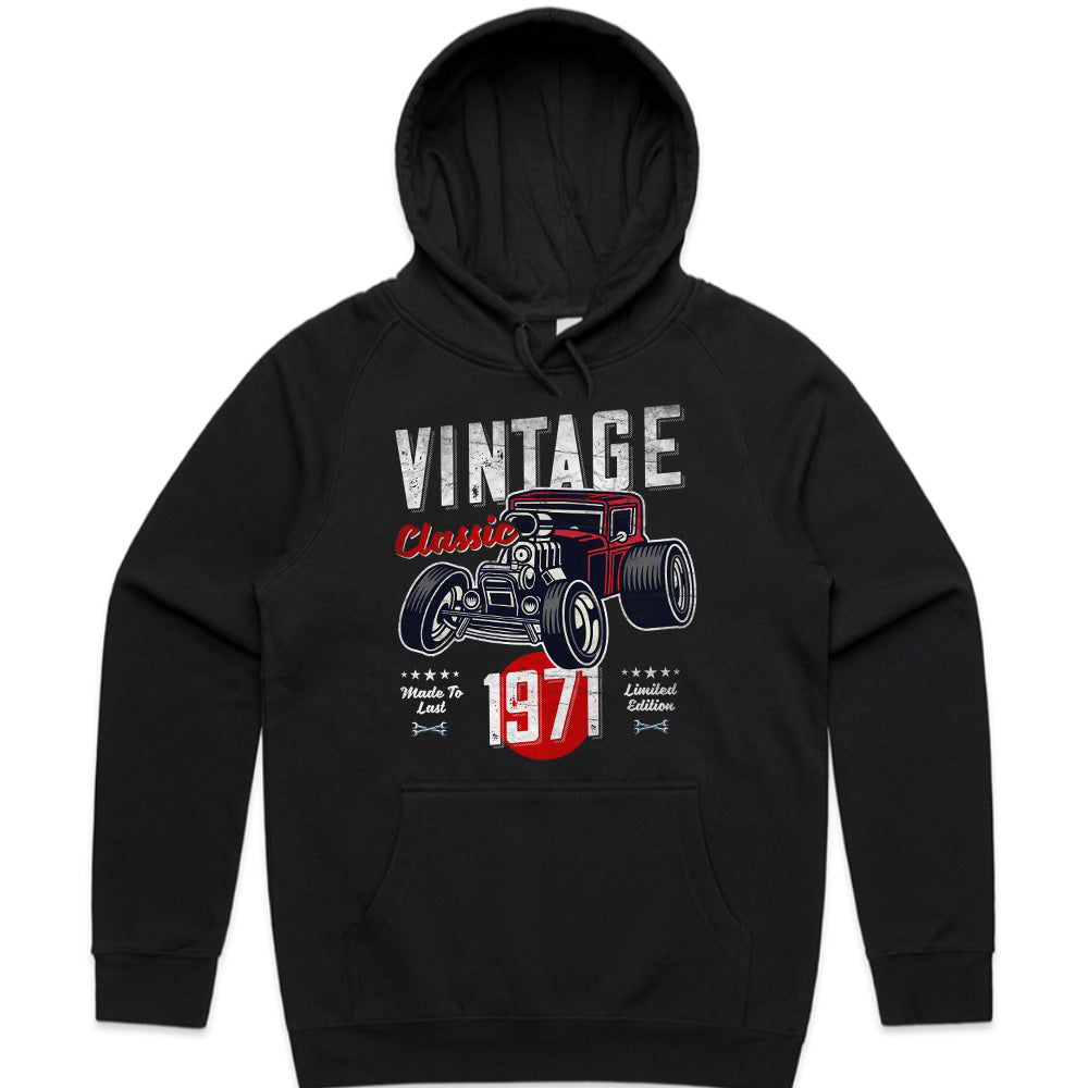 Vintage 1971 Classic Hot Rod T-Shirt – 50th Birthday Limited Edition Retro Muscle Car Tee