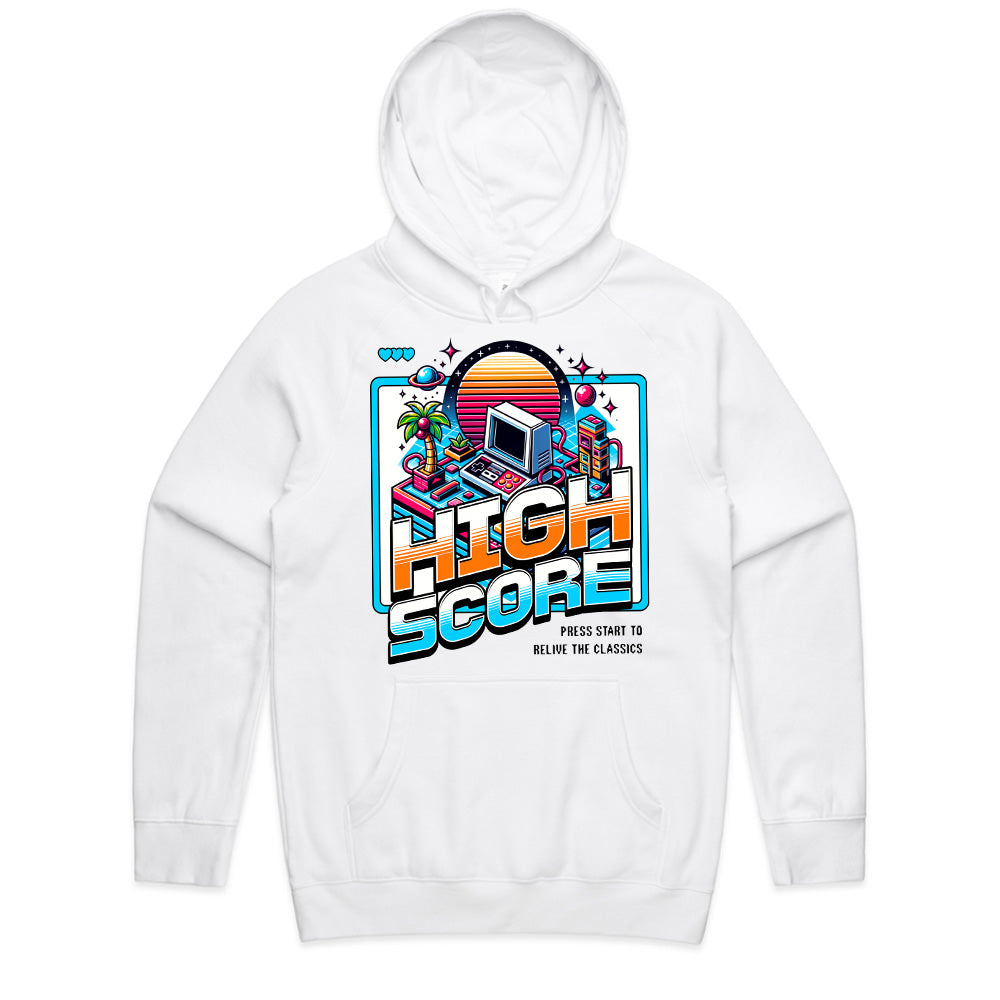 High Score - Retro Arcade Sunset Gaming T-Shirt