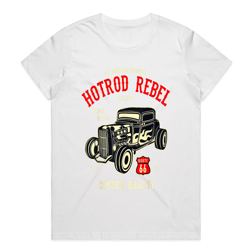 Hot Rod Rebel Vintage T-Shirt – Classic Route 66 Muscle Car Tee!