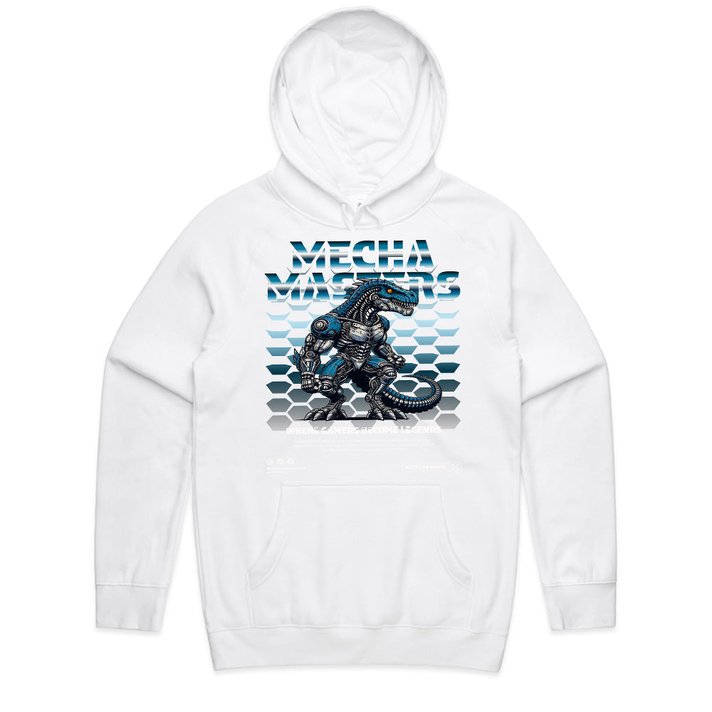 Mecha Masters T-Shirt – Futuristic Cyber Dino Warrior
