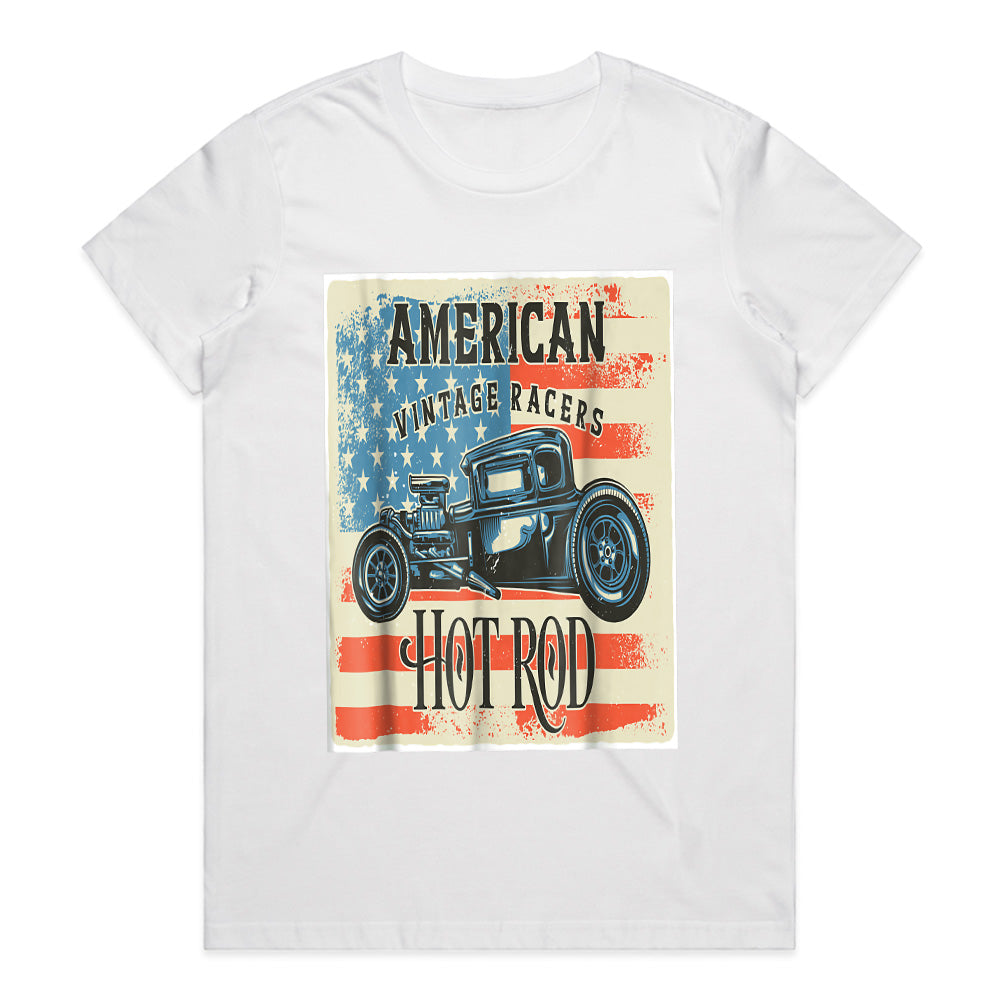 American Vintage Racers – Hot Rod Classic Car T-Shirt