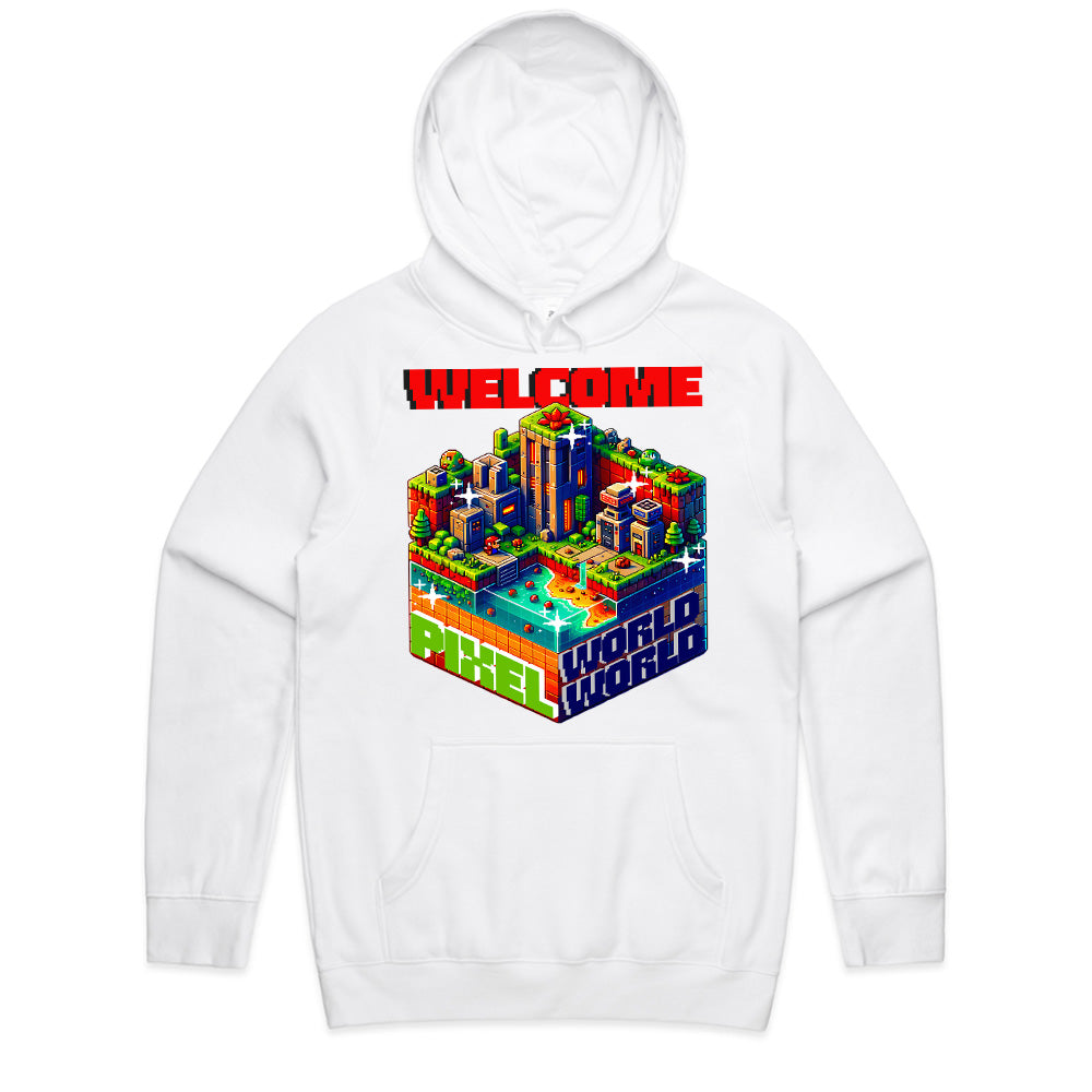 Welcome to Pixel World T-Shirt – Retro Gaming Isometric Art