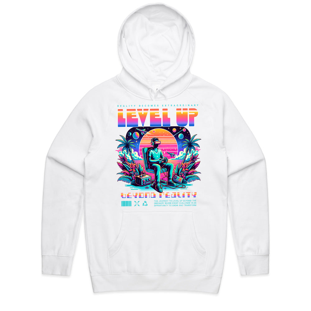 Level Up VR T-Shirt – Neon Cyberpunk Gaming Aesthetic